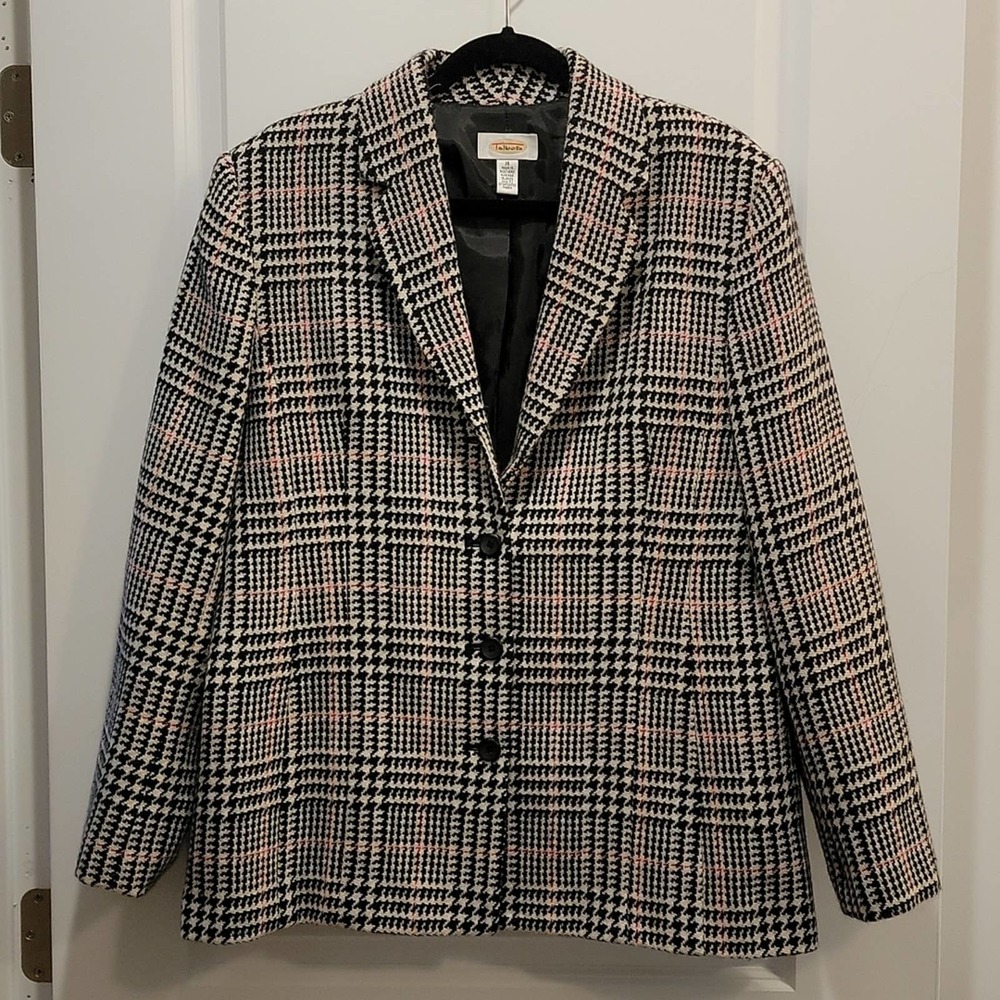 Vintage Talbots Wool Plaid Blazer